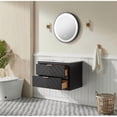 thumbnail image 4 of 30" Black Wall Mounted & Floating Single Vanity with Ceramic Sink, 4 of 6