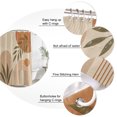 thumbnail image 3 of Boho Leaves Bathroom Shower Curtains with 12 Hooks Polyester Waterproof Shower Curtain for Stalls and Bathtubs Middle Century Vintage Terracotta Lines Decorative Bathroom Privacy Curtain 54x78 Inches, 3 of 9