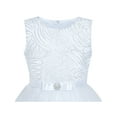 thumbnail image 4 of Robe de Demoiselle d'Honneur Enfant Blanche Mariage Fête Robe de Demoiselle d'Honneur 5 Ans, 4 of 7