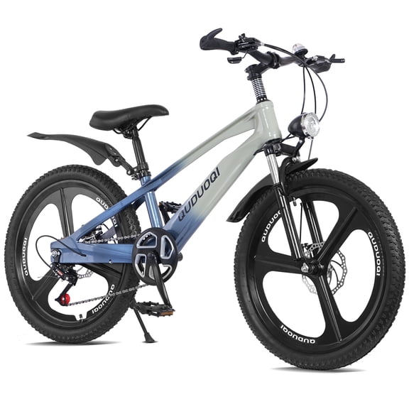 SHINPT 20in Mountain Bike for Boys and Girls Ages 7-14, 7-Speed Youth Bicycle with Magnesium Alloy Frame & One-Piece Wheels, Lightweight Kids Bike for Road, Dirt, Grass, Perfect Birthday Gift