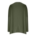 thumbnail image 4 of Plebaso Chemises à Poches pour Femmes Manches Longues Tunique Décontractée Col Rond Hauts Blouses Unies Amples Printemps Été, 4 of 6