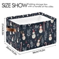 thumbnail image 4 of Yayeee Canvas Storage Basket with Handles for Shelves Fabric Bins Closet Organizer, Jolly Snowman, 4 of 8