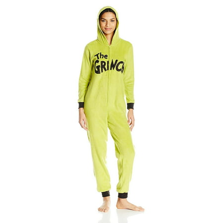Grinch Women's Licensed Sleepwear Adult Costume Union Suit Pajama (XS-3X), The Grinch, Size: X-Large