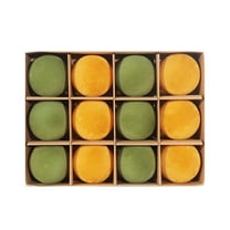 NIUBWJL 12 Pcs Velvet Christmas Balls Flocked Christmas Tree Ball Ornaments Plastic Balls Xmas Decorative Hanging Ornaments Christmas Tree Decoration 3.14 Inch