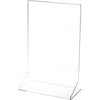 Plymor Clear Acrylic Sign Display / Literature Holder (Side-Load), 6" W x 8" H (3 Pack)