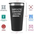 thumbnail image 4 of Funny Gifts for Men - Christmas Coworker Gifts for Men - Funny Coffee Travel Mug For Men - Gifts For Male Coworkers - Sarcastic Comment Loading 16 oz Black Insulated Stainless Steel Tumbler For Men, 4 of 6