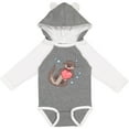 thumbnail image 3 of Inktastic Cute Smiling Valentine's Day Otter with Heart Boys or Girls Long Sleeve Baby Bodysuit, 3 of 5