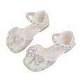 thumbnail image 3 of EHQJNJ Toddler Shoes Girl Sandals Children Shoes Comfortable Flat Sandals Fashionable Diamond Bow Princess Performance Sandals White Toddler Shoes Girl Sandals Summer Sandals for Girls 2024, 3 of 8