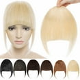 thumbnail image 2 of Benehair 100% Remy Human Hair Extensions Clip In Thick Neat Bangs Front Fringes Hairpiece Remy Hair Straight Woman Blonde 3 Clips, 2 of 10