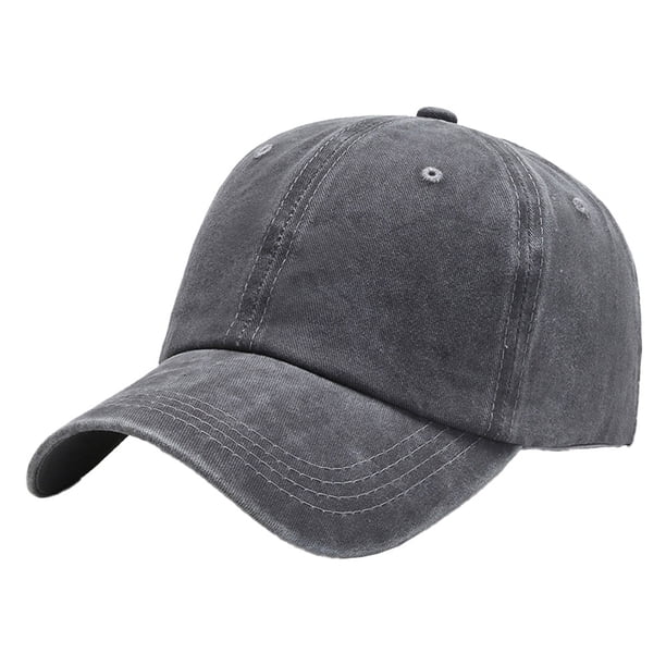 Gorra de béisbol de verano para mujer, ajustable, con circunferencia de 54 a 60 cm, suave, con visera curva retro, color sólido
