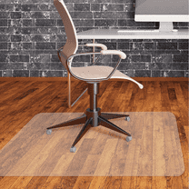 48" x 30" PVC Chair Floor Mat Rectangle Home Office Protector for Hardwood Floor, Clear