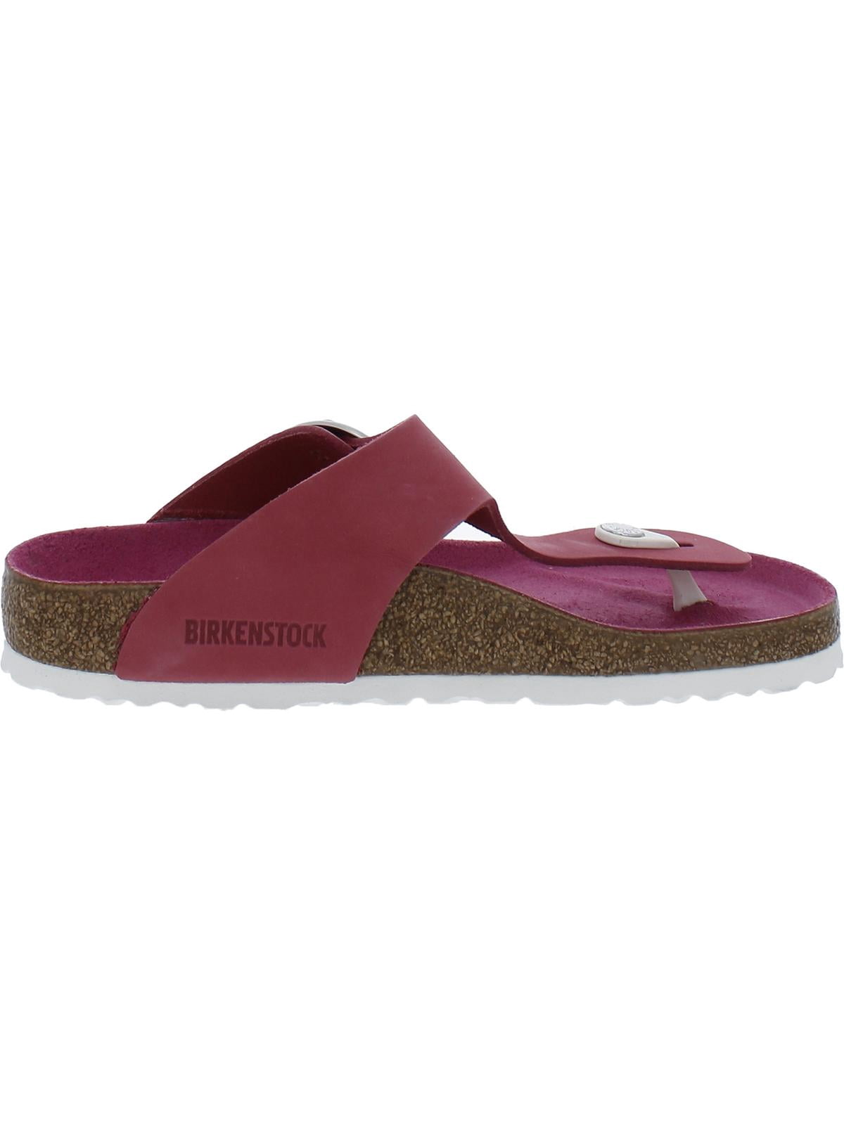 Birkenstock Womens Gizeh Big Buckle Nubuck Slide T-Strap Sandals