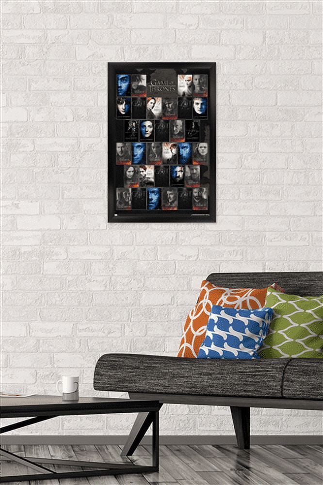 Game of Thrones - Grid Wall Poster, 14.725" x 22.375", Framed