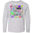 thumbnail image 3 of Inktastic 100 Days of School Pastel Stars Long Sleeve Youth T-Shirt, 3 of 5