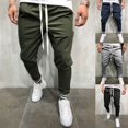 thumbnail image 1 of Men's Track Pants Jogging Bottoms Sweats Twill Elasticity Cotton Trousers, 1 of 5