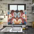 thumbnail image 4 of Yayeee Kitchen Curtains Light Filtering 27"x36" Rod Pocket Short Cafe Window Panel, Vibrant Floral, 4 of 7