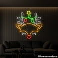 thumbnail image 2 of Glowneon Baby Reindeer Neon Sign, Reindeer Led Sign, Reindeer Lover Gifts, Christmas Decor, 2 of 5