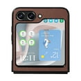 thumbnail image 5 of Case for Samsung Galaxy Z Flip 5 5G, Classic PU Leather Back Cover Drop Protective Shell Slim Fit Shockproof Phone Case Cover for Samsung Galaxy Z Flip 5 - Brown, 5 of 10