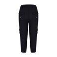 thumbnail image 3 of Women's 2026 Capri Joggers High Waist Stretch Lightweight Casual Daily Cropped Trousers with Pockets Black L, 3 of 5