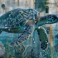 thumbnail image 5 of Orinice   Sea Turtle Shower Curtain Sets,Bathroom Sets with Shower Curtain, Toilet Lid Rug, Contour Mat and Bath Mat, Shower Curtain with 12 Hooks for Bathroom Set Decor, 36x72, 5 of 7