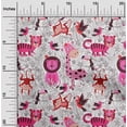 thumbnail image 2 of oneOone Georgette Viscose Pink Fabric Cute Animal Dress Material Fabric Print Fabric By The Yard 42 Inch Wide, 2 of 6