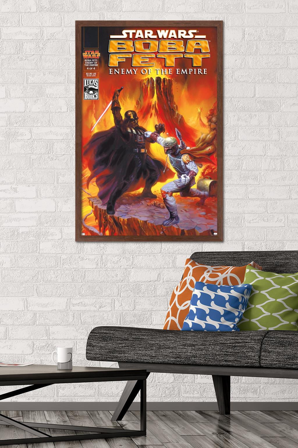Star Wars: Saga - Boba Fett - Enemy Wall Poster, 22.375" x 34", Framed