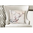 thumbnail image 4 of Ambesonne Floral Throw Pillow Cover 2 Pack, Style Art Birds, 20", Pale Maroon Black, 4 of 6