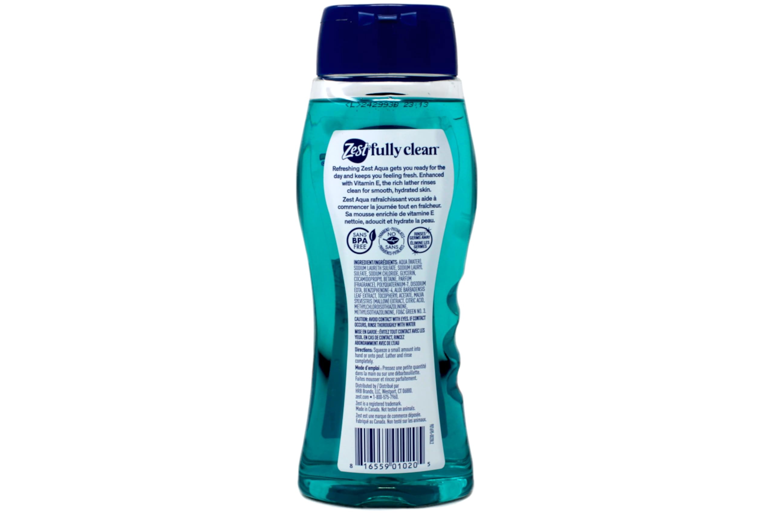 Zest Aqua Hydrating Body Wash, 18 Fl Oz (Pack Of 6) - Moisturizing & Refreshing Shower Gel, Easily Lathers For A Relaxing Bubble Bath - Foaming & Exfoliating Skin Cleanser For A Smooth & Clean Skin.
