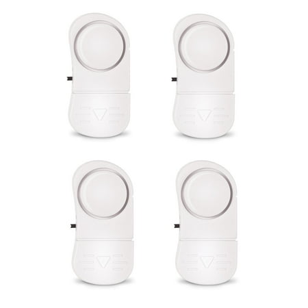4 Pack Sonic Alarm System Kit Window Doors with Alarm and Chime (Best Rated Home Alarm Systems)