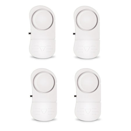 4 Pack Sonic Alarm System Kit Window Doors with Alarm and Chime (The Best Alarm System For Your Home)