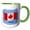 Green/White, variant on 3drose, Canadian Flag Waving on a Blue Background., 15oz Mug