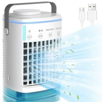 Uarter 3-in-1 Evaporative Air Cooler 4-Speed Portable Conditioner Cooling Fan 700ml Mini Humidifier