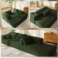 thumbnail image 4 of GVQ L-Shaped Sectional Sofa, Chenille 4 -Seat Modular Couch in a Box Green, 4 of 9