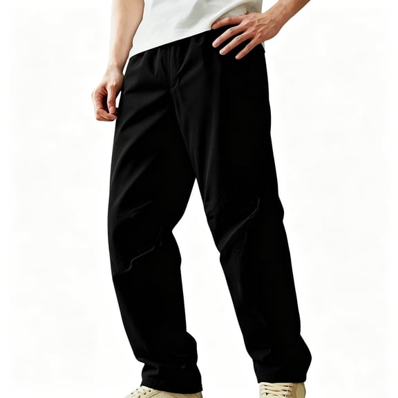 Men's Japanese Loose Softshell Pants Outdoor Functional Hiking Casual Trousers