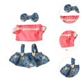 thumbnail image 6 of Mornei 20cm Doll Clothes Dress up Doll Accessories Doll Clothing Cute Doll Clothes Suit With hairpin, 6 of 9