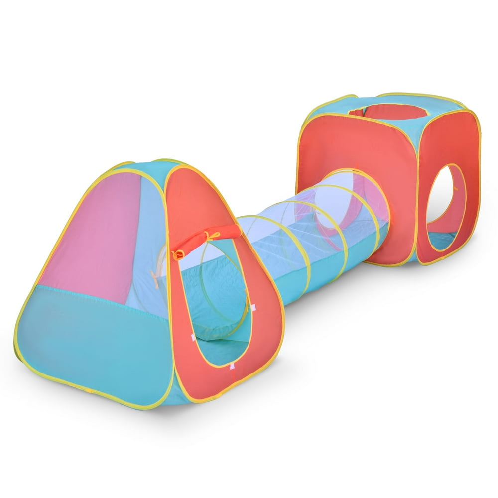 3Pcs Kids Play Tent, Pop Up Play Tent and Tunnel, Ball Pit, Play Tunnel
