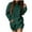 Green, variant on RKSTN Womens Sweatshirt Dress Casual Long-sleeve Drawstring Pullover Hoodie Dress Solid Color Kangaroo Pockets Fall Dresses for Women 2023