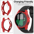 thumbnail image 4 of Pour Compatible Samsung Galaxy Watch 4 44mm Boîtier en Verre Trempé Écran Protecteur Dur Mat PC Cadre de Protection Résistant aux Rayures Couverture Complète Galaxy Watch 4 - Rouge, 4 of 5