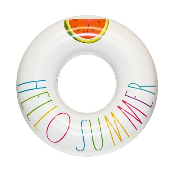 Rae Dunn x CocoNut Float Junior Ring Floats - 32 Inch Inflatable Raft & Durable Water Inner Tube - Stable Ride-On for Summer Parties & Swim Events