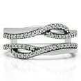 10k Solid Gold Pave Infinity Wedding Ring Guard (0.39ctw)