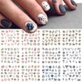 thumbnail image 1 of Pegatinas de uñas con diseño floral, calcomanías de transferencia al agua para primavera y verano, 12 láminas., 1 of 5