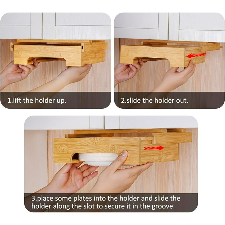 Under the cabinet paper plate holder hotsell
