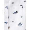 thumbnail image 3 of The Children's Place Boys Short Sleeve Print Poplin Button Up Shirt, Sizes XS-XXL, 3 of 3