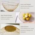 thumbnail image 4 of 2Pcs Metal Wire Fruit Basket for Kitchen Counter, Curved-Edge Large Fruit Bowls Holder for Vegetable Bread Snacks, Decorative Fruit Bowl for Table Centerpiece Living Room Dining (Gold), 4 of 9