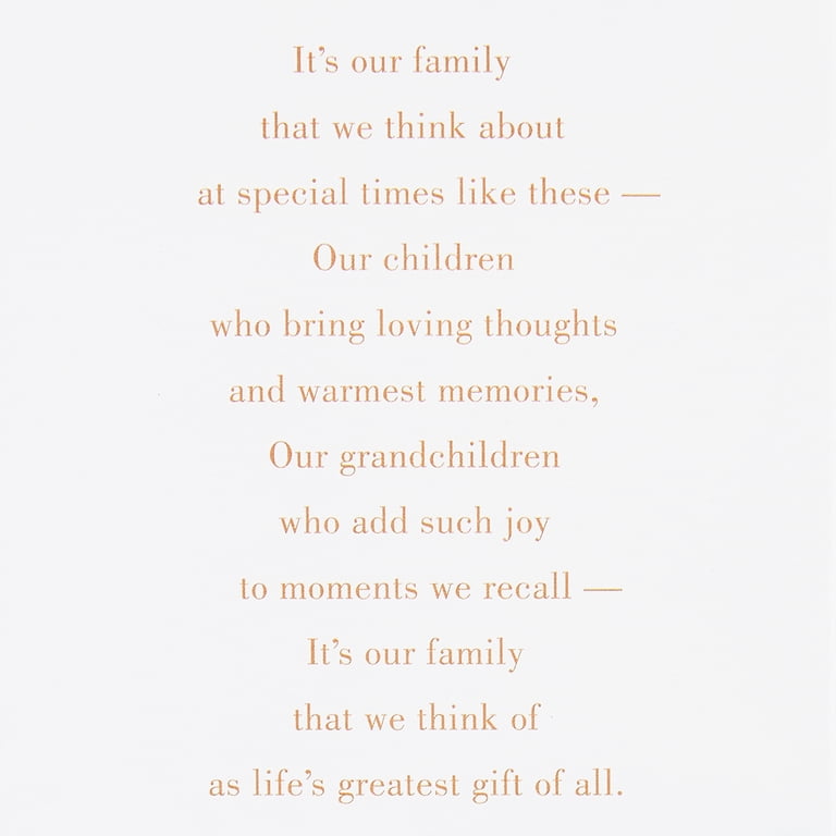 Christmas Card For Daughter - Cute Star Tree Greeting Card From Parents, Blank Inside, 8x5.3 Inch
