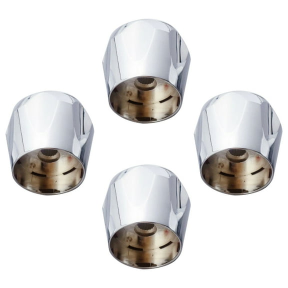 UPOUART 2 Sets Plastic Faucet Knob Replacement for Bathroom Decor Silver