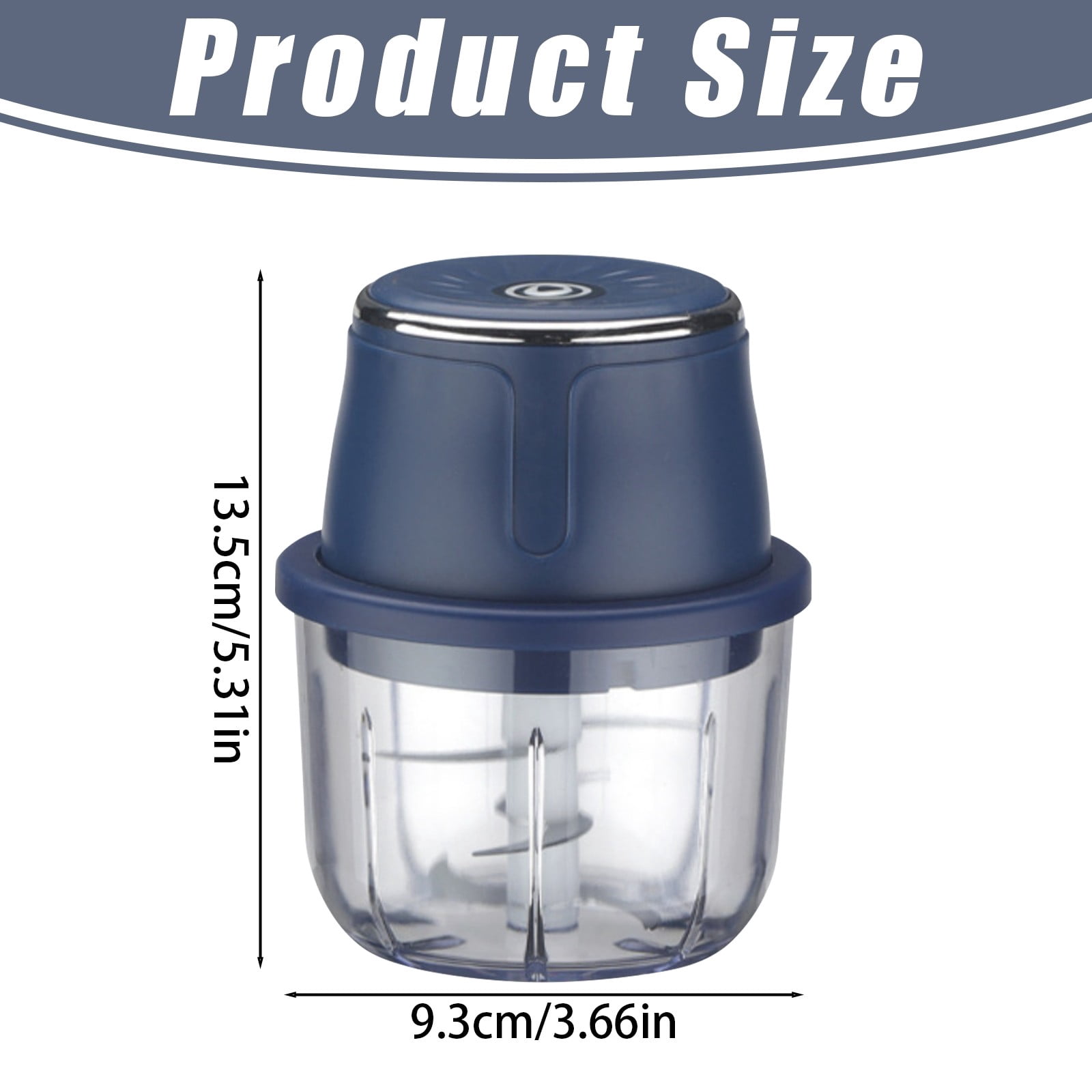 350ML Electric Garlic Chopper, Mini Portable Veggie Choppers, Garlic Grinder Masher Onion Chopper, Blender to Vegetable, USB Charging, Wireless Food Processor for Ginger, Chili, Fruit, Meat, etc