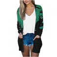 thumbnail image 2 of WFJCJPAF 2024 New Halloween Clearance! Halloween Sweaters for Women,Women's Fashion Halloween Printed Casual Long Sleeved Shirt Cardigan Tops - Blue S, 2 of 6