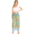 thumbnail image 5 of Sakkas Anie Women's Boho Casual Flowy Flare Palazzo Wide Leg Pants Floral Print - 488 - One Size, 5 of 5