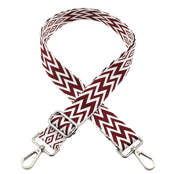 Replacement Crossbody Strap Handbag Guitar Strap Purse Shoulder Strap Adjustable Retro Jacquard-Red